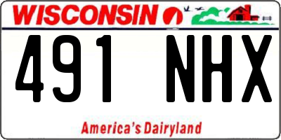 WI license plate 491NHX