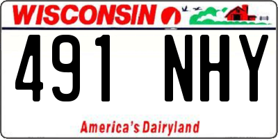 WI license plate 491NHY