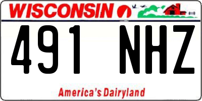 WI license plate 491NHZ