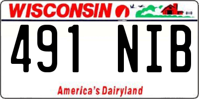 WI license plate 491NIB