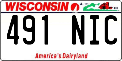 WI license plate 491NIC