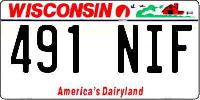 WI license plate 491NIF