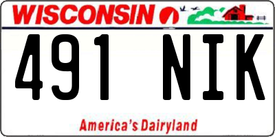 WI license plate 491NIK