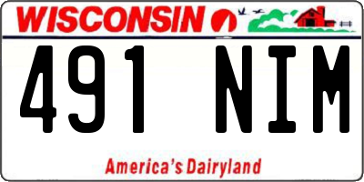 WI license plate 491NIM