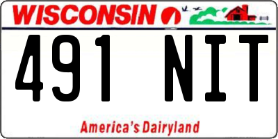WI license plate 491NIT