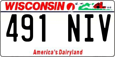 WI license plate 491NIV