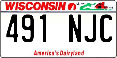 WI license plate 491NJC