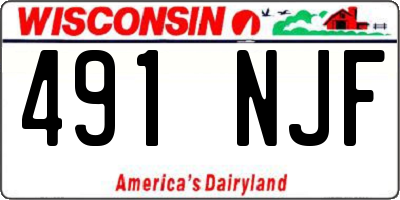 WI license plate 491NJF