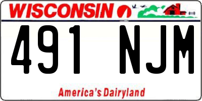 WI license plate 491NJM