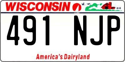WI license plate 491NJP