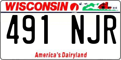 WI license plate 491NJR