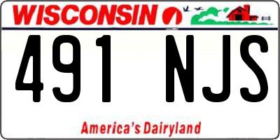 WI license plate 491NJS