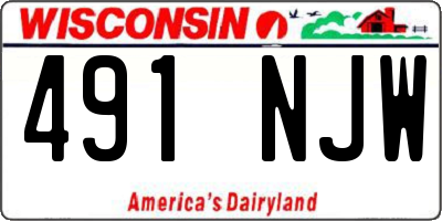 WI license plate 491NJW
