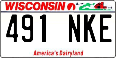 WI license plate 491NKE