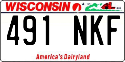 WI license plate 491NKF