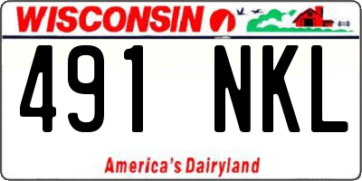 WI license plate 491NKL