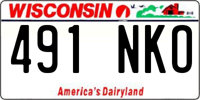 WI license plate 491NKO