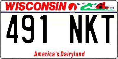 WI license plate 491NKT
