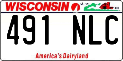 WI license plate 491NLC