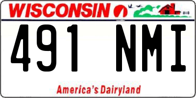 WI license plate 491NMI