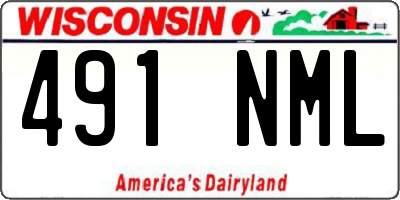 WI license plate 491NML