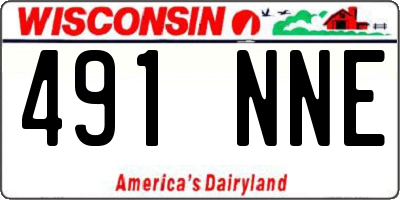 WI license plate 491NNE