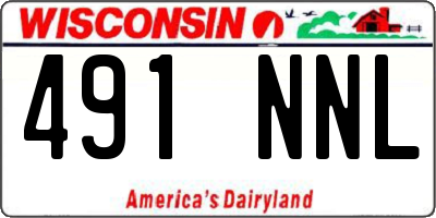 WI license plate 491NNL