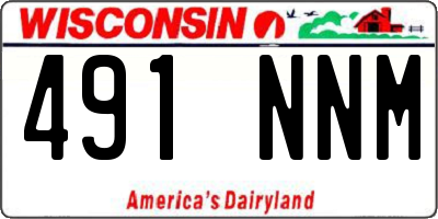 WI license plate 491NNM