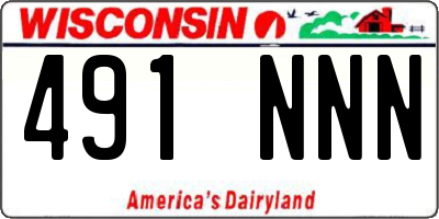 WI license plate 491NNN