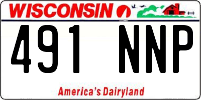 WI license plate 491NNP