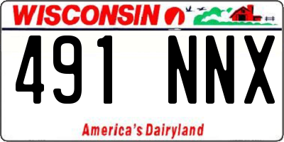 WI license plate 491NNX