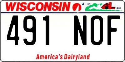 WI license plate 491NOF
