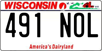 WI license plate 491NOL
