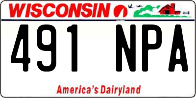 WI license plate 491NPA