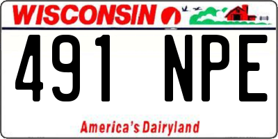 WI license plate 491NPE