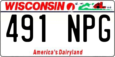 WI license plate 491NPG