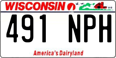 WI license plate 491NPH