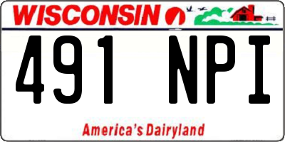 WI license plate 491NPI