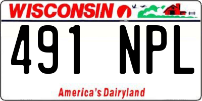 WI license plate 491NPL