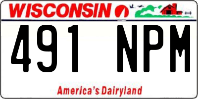WI license plate 491NPM