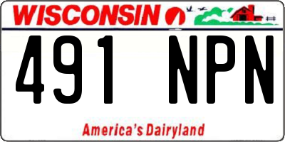 WI license plate 491NPN