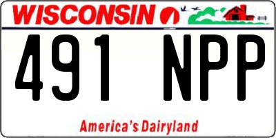WI license plate 491NPP