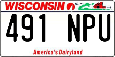 WI license plate 491NPU
