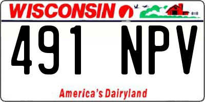 WI license plate 491NPV