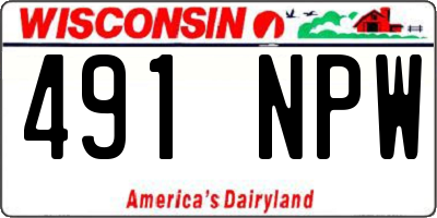 WI license plate 491NPW