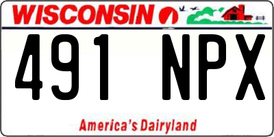 WI license plate 491NPX