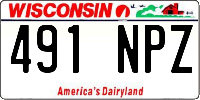 WI license plate 491NPZ