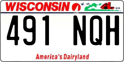WI license plate 491NQH