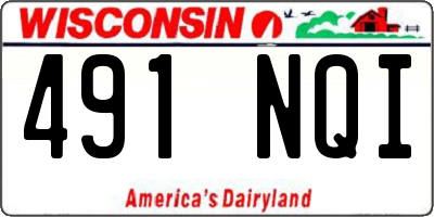 WI license plate 491NQI