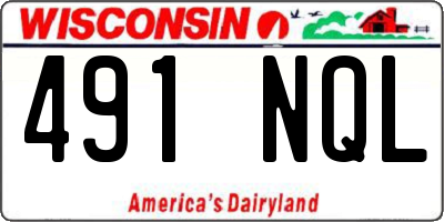 WI license plate 491NQL